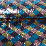 Pailletten op Mesh Ruit