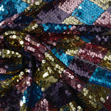 Sequins on Mesh Checks