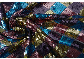 Sequins on Mesh Checks