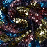 Sequins on Mesh Checks