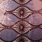 Pailletten op Mesh Rothela Bordeaux