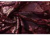 Sequins on Mesh Rothela Bordeaux