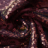 Sequins on Mesh Rothela Bordeaux