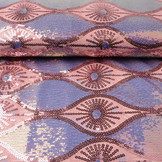 Pailletten op Mesh Rothela Poeder Roze