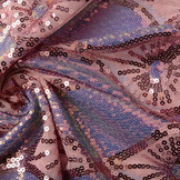 Pailletten auf Netz Rothela Puderrosa