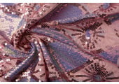 Sequins on Mesh Rothela Powder Pink