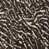 Fine Crêpe Animal print Navy Blue