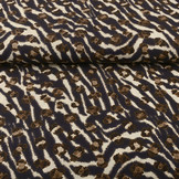 Fine Crêpe Animal print Navy Blue