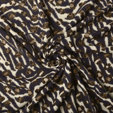 Fine Crêpe Animal print Navy Blue