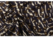 Fine Crêpe Animal print Navy Blue