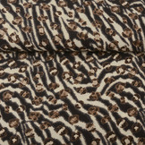 Fine Crêpe Animal print Black