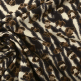 Fine Crêpe Animal print Black