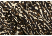 Fine Crêpe Animal print Black