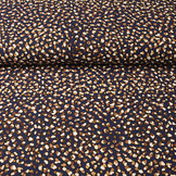 Fijne Crêpe Pebbel Marine Blauw