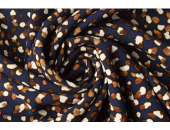 Fine Crêpe Pebbel Navy Blue