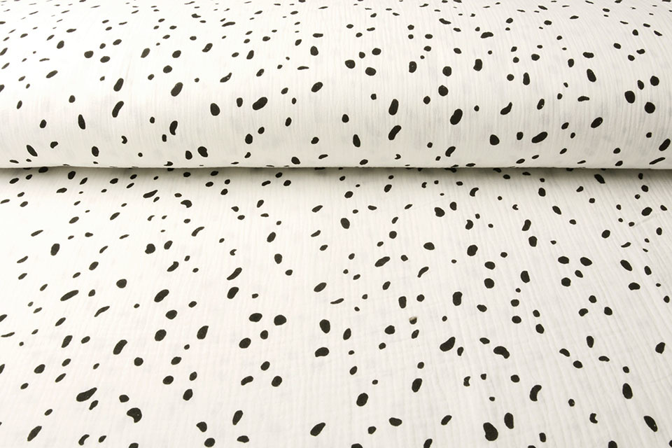Baumwoll Musselin Stoff Dalmatinisches Off-White