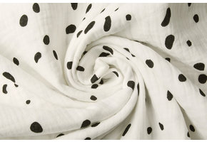 Hydrofiel Stof Dalmatiër Off-White