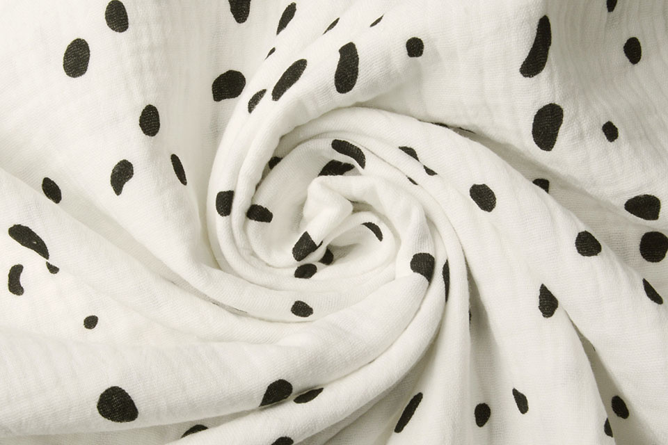 Baumwoll Musselin Stoff Dalmatinisches Off-White