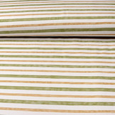 Digital Cotton Jersey Strepen Mosgroen Beige