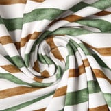 Digital Cotton Jersey Strepen Army Groen Brique