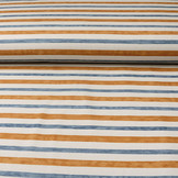 Digital  Baumwolljersey  Streifen Blau Orange