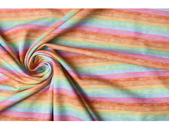 Organic Cotton Jersey  Stripes Multicolor 2