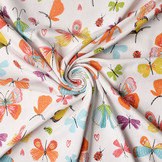 Digital  Baumwolljersey Bunte Schmetterlinge