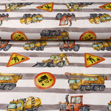 Digital  Cotton Jersey Work traffic Mauve