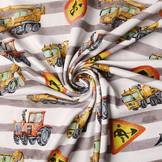 Digital Cotton Jersey Werkverkeer Mauve