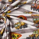 Digital Cotton Jersey Werkverkeer Mauve