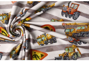 Digital Cotton Jersey Werkverkeer Mauve