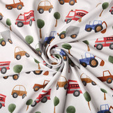 Digital  Cotton Jersey Auto White