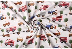 Digital  Cotton Jersey Auto White