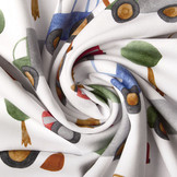 Digital  Cotton Jersey Auto White