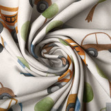 Digital Cotton Jersey Auto Grijs