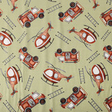 Digital  Baumwolljersey Feuerwehr Grün