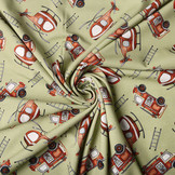 Digital Cotton Jersey Brandweer Groen