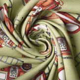 Digital Cotton Jersey Brandweer Groen