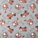 Digital  Cotton Jersey Fire Department Grey