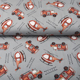 Digital  Cotton Jersey Fire Department Grey