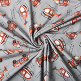 Digital  Cotton Jersey Fire Department Grey