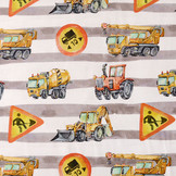 Digital  Cotton Jersey Work traffic Mauve