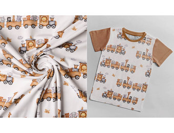 Digital Baumwolljersey Tierzug