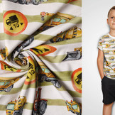 Digital Cotton Jersey Werkverkeer Groen