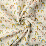 Hydrofiel Stof Regenbogen en Sterren Creme