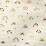 Waffle Rainbow with Hearts Creme