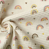 Waffle Rainbow with Hearts Creme