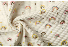 Waffle Rainbow with Hearts Creme