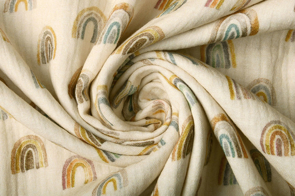 Hydrofiel Stof Regenboog Naturel