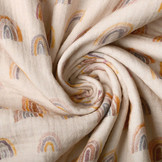 Double Gauze Fabric Rainbow Light Powder Pink